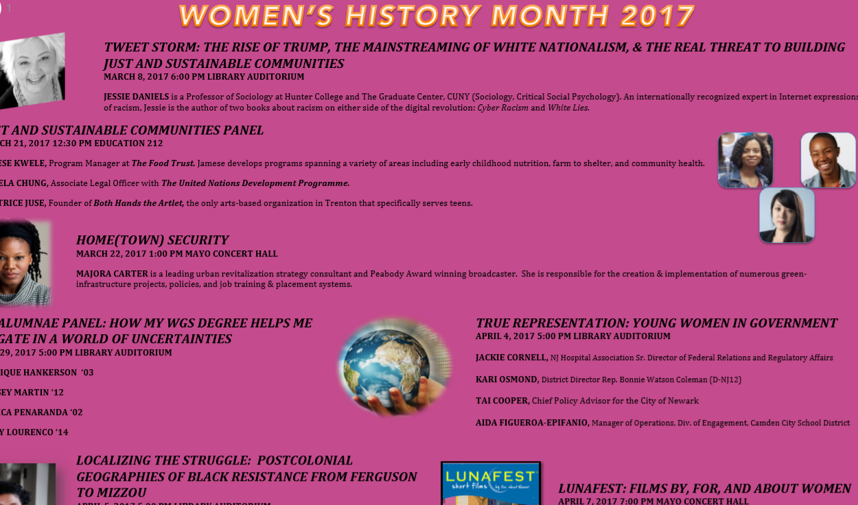 Women’s History Month 2017 TCNJ link to webpage