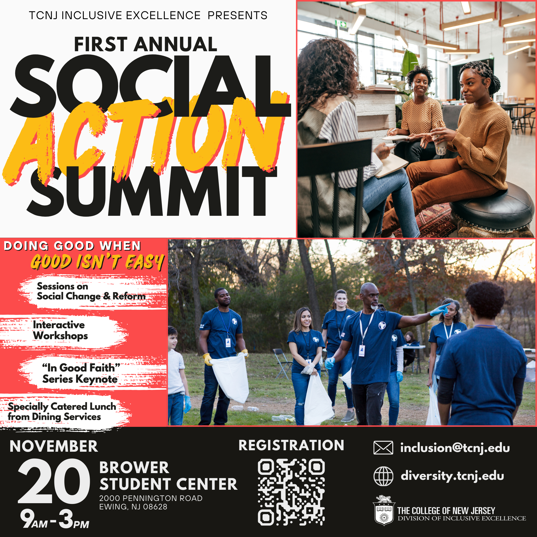 First Annual Social action summit poster.